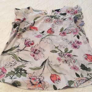 Ann Taylor flutter sleeve shell